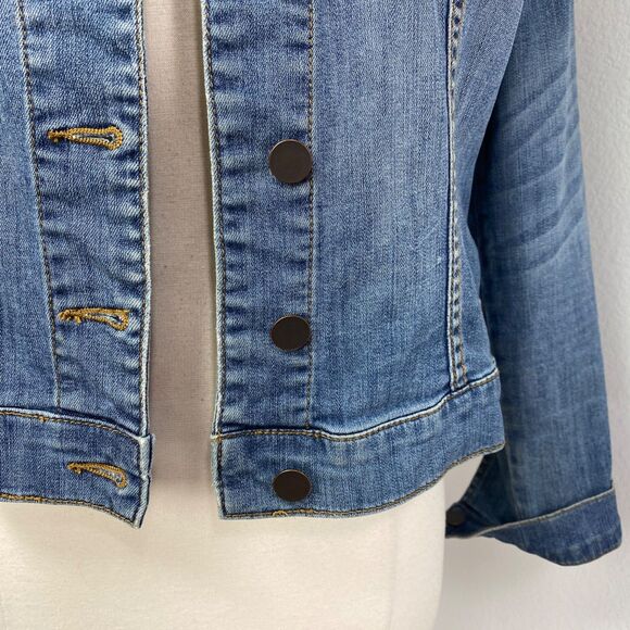 Kut From The Kloth Amelia Denim Crop Jacket Small Grunge Hip Hop Boho Street - Picture 5 of 16